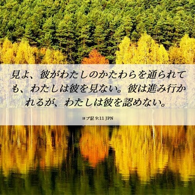 Picture 06 - ヨブ記 9:11 JPN - 見よ、彼がわたしのかたわらを通ら - Bible Verse Picture