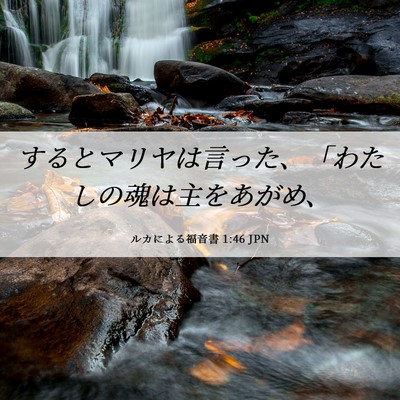 Picture 06 - ルカによる福音書 1:46 JPN - するとマリヤは言った、「わたしの - Bible Verse Picture