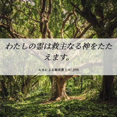 Picture 06 - ルカによる福音書 1:47 JPN - わたしの霊は救主なる神をたたえま - Bible Verse Picture