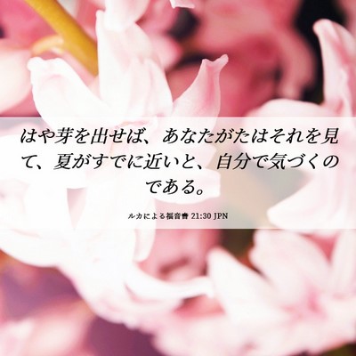 Picture 06 - ルカによる福音書 21:30 JPN - はや芽を出せば、あなたがたはそれ - Bible Verse Picture