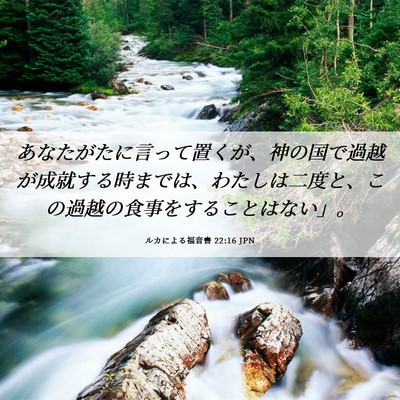 Picture 06 - ルカによる福音書 22:16 JPN - あなたがたに言って置くが、神の国 - Bible Verse Picture