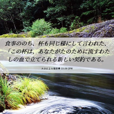 Picture 06 - ルカによる福音書 22:20 JPN - 食事ののち、杯も同じ様にして言わ - Bible Verse Picture