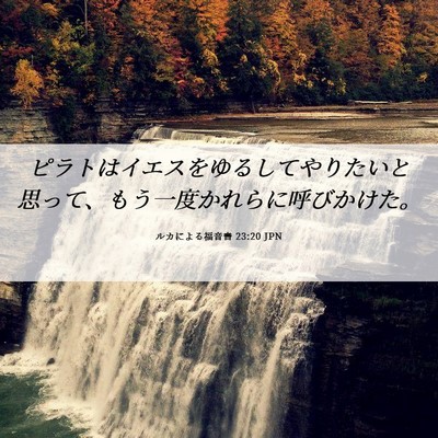Picture 06 - ルカによる福音書 23:20 JPN - ピラトはイエスをゆるしてやりたい - Bible Verse Picture