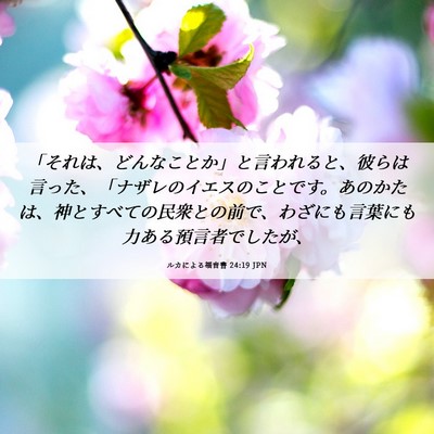 Picture 06 - ルカによる福音書 24:19 JPN - 「それは、どんなことか」と言われ - Bible Verse Picture