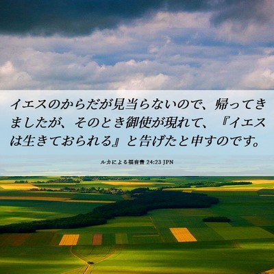 Picture 06 - ルカによる福音書 24:23 JPN - イエスのからだが見当らないので、 - Bible Verse Picture