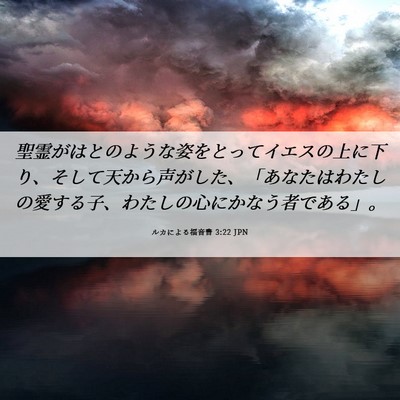 Picture 06 - ルカによる福音書 3:22 JPN - 聖霊がはとのような姿をとってイエ - Bible Verse Picture