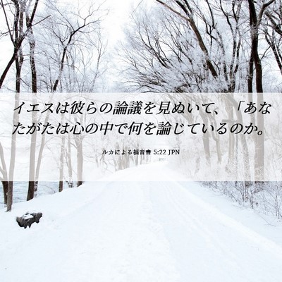 Picture 06 - ルカによる福音書 5:22 JPN - イエスは彼らの論議を見ぬいて、「 - Bible Verse Picture