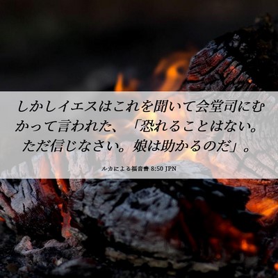Picture 06 - ルカによる福音書 8:50 JPN - しかしイエスはこれを聞いて会堂司 - Bible Verse Picture