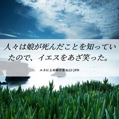 Picture 06 - ルカによる福音書 8:53 JPN - 人々は娘が死んだことを知っていた - Bible Verse Picture