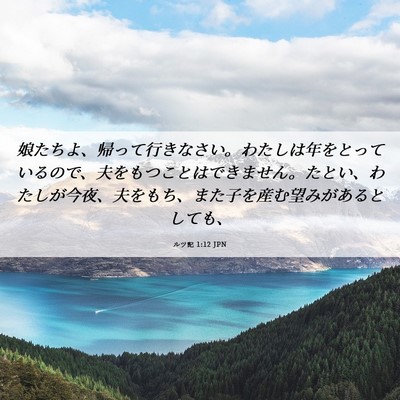 Picture 06 - ルツ記 1:12 JPN - 娘たちよ、帰って行きなさい。わた - Bible Verse Picture