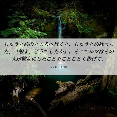 Picture 06 - ルツ記 3:16 JPN - しゅうとめのところへ行くと、しゅ - Bible Verse Picture