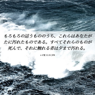 Picture 06 - レビ記 11:31 JPN - もろもろの這うもののうち、これら - Bible Verse Picture