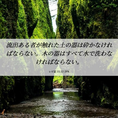 Picture 06 - レビ記 15:12 JPN - 流出ある者が触れた土の器は砕かな - Bible Verse Picture