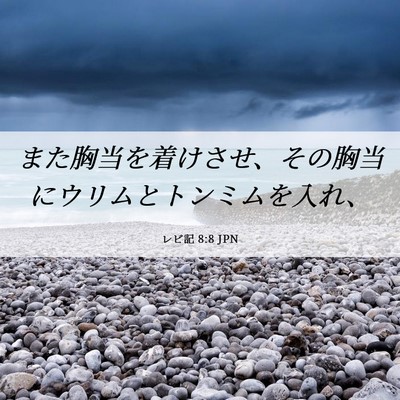 Picture 06 - レビ記 8:8 JPN - また胸当を着けさせ、その胸当にウ - Bible Verse Picture