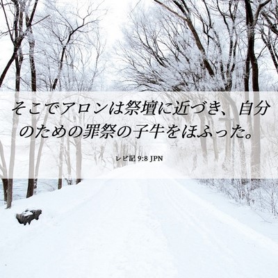 Picture 06 - レビ記 9:8 JPN - そこでアロンは祭壇に近づき、自分 - Bible Verse Picture
