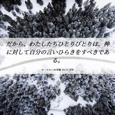 Picture 06 - ローマ人への手紙 14:12 JPN - だから、わたしたちひとりびとりは - Bible Verse Picture