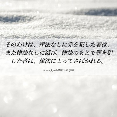 Picture 06 - ローマ人への手紙 2:12 JPN - そのわけは、律法なしに罪を犯した - Bible Verse Picture