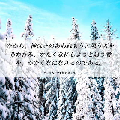Picture 06 - ローマ人への手紙 9:18 JPN - だから、神はそのあわれもうと思う - Bible Verse Picture
