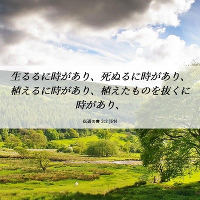 Picture 06 - 伝道の書 3:2 JPN - 生るるに時があり、死ぬるに時があ - Bible Verse Picture