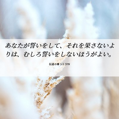 Picture 06 - 伝道の書 5:5 JPN - あなたが誓いをして、それを果さな - Bible Verse Picture