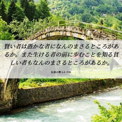 Picture 06 - 伝道の書 6:8 JPN - 賢い者は愚かな者になんのまさると - Bible Verse Picture