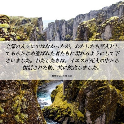 Picture 06 - 使徒行伝 10:41 JPN - 全部の人々にではなかったが、わた - Bible Verse Picture