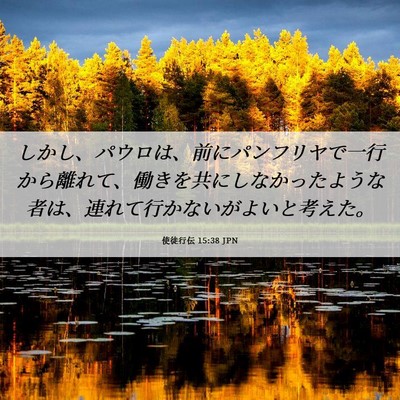Picture 06 - 使徒行伝 15:38 JPN - しかし、パウロは、前にパンフリヤ - Bible Verse Picture