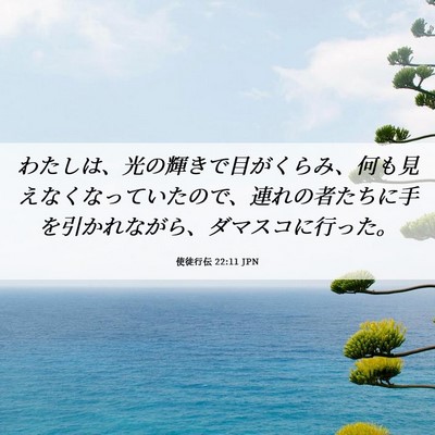 Picture 06 - 使徒行伝 22:11 JPN - わたしは、光の輝きで目がくらみ、 - Bible Verse Picture