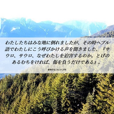 Picture 06 - 使徒行伝 26:14 JPN - わたしたちはみな地に倒れましたが - Bible Verse Picture
