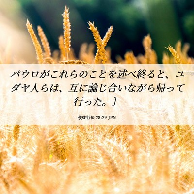 Picture 06 - 使徒行伝 28:29 JPN - パウロがこれらのことを述べ終ると - Bible Verse Picture
