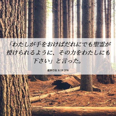 Picture 06 - 使徒行伝 8:19 JPN - 「わたしが手をおけばだれにでも聖 - Bible Verse Picture
