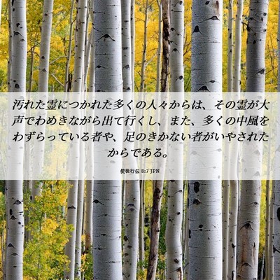 Picture 06 - 使徒行伝 8:7 JPN - 汚れた霊につかれた多くの人々から - Bible Verse Picture