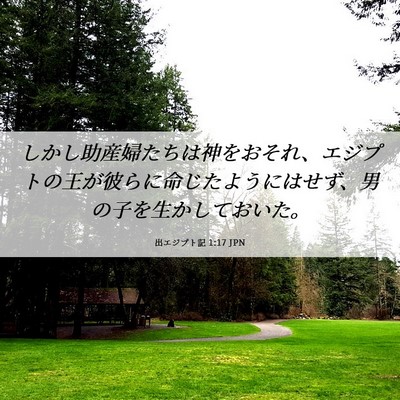 Picture 06 - 出エジプト記 1:17 JPN - しかし助産婦たちは神をおそれ、エ - Bible Verse Picture