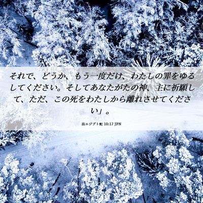 Picture 06 - 出エジプト記 10:17 JPN - それで、どうか、もう一度だけ、わ - Bible Verse Picture