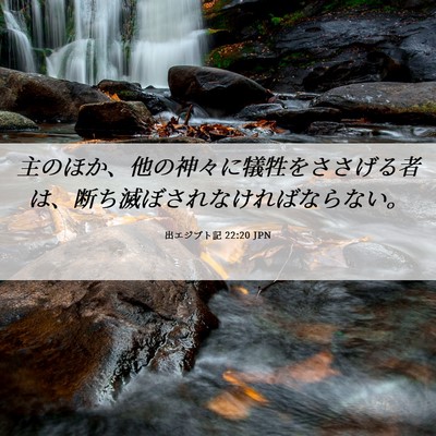 Picture 06 - 出エジプト記 22:20 JPN - 主のほか、他の神々に犠牲をささげ - Bible Verse Picture