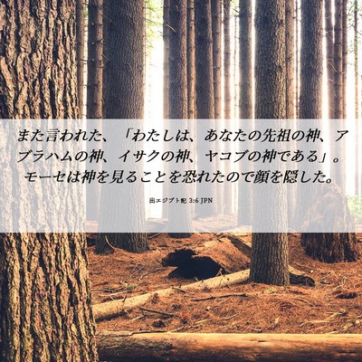 Picture 06 - 出エジプト記 3:6 JPN - また言われた、「わたしは、あなた - Bible Verse Picture