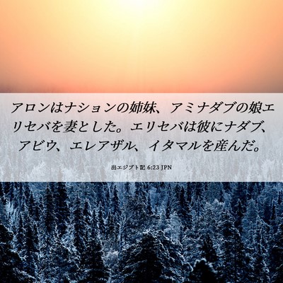 Picture 06 - 出エジプト記 6:23 JPN - アロンはナションの姉妹、アミナダ - Bible Verse Picture