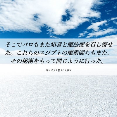 Picture 06 - 出エジプト記 7:11 JPN - そこでパロもまた知者と魔法使を召 - Bible Verse Picture