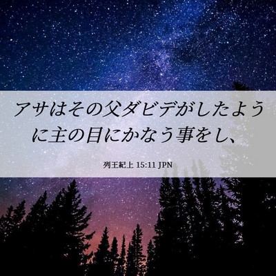 Picture 06 - 列王紀上 15:11 JPN - アサはその父ダビデがしたように主 - Bible Verse Picture