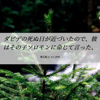 Picture 06 - 列王紀上 2:1 JPN - ダビデの死ぬ日が近づいたので、彼 - Bible Verse Picture