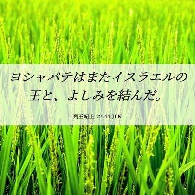 Picture 06 - 列王紀上 22:44 JPN - ヨシャパテはまたイスラエルの王と - Bible Verse Picture