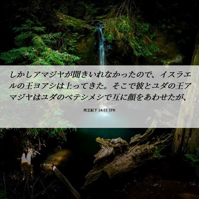 Picture 06 - 列王紀下 14:11 JPN - しかしアマジヤが聞きいれなかった - Bible Verse Picture
