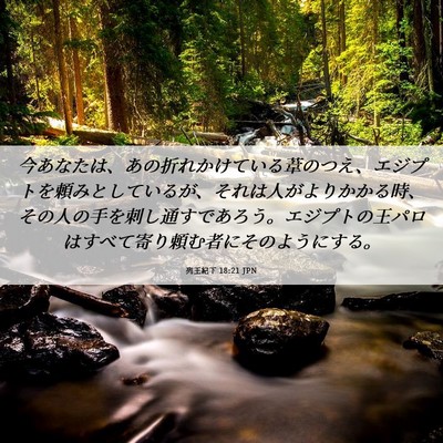 Picture 06 - 列王紀下 18:21 JPN - 今あなたは、あの折れかけている葦 - Bible Verse Picture