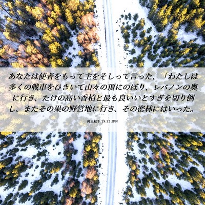 Picture 06 - 列王紀下 19:23 JPN - あなたは使者をもって主をそしって - Bible Verse Picture
