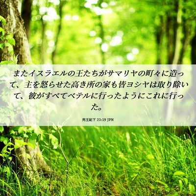 Picture 06 - 列王紀下 23:19 JPN - またイスラエルの王たちがサマリヤ - Bible Verse Picture