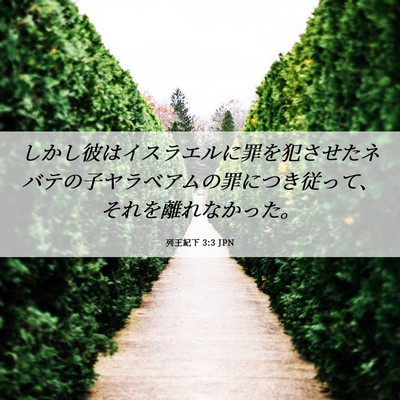 Picture 06 - 列王紀下 3:3 JPN - しかし彼はイスラエルに罪を犯させ - Bible Verse Picture