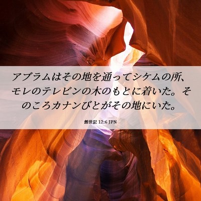 Picture 06 - 創世記 12:6 JPN - アブラムはその地を通ってシケムの - Bible Verse Picture