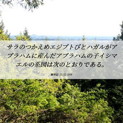 Picture 06 - 創世記 25:12 JPN - サラのつかえめエジプトびとハガル - Bible Verse Picture