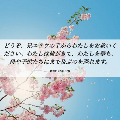 Picture 06 - 創世記 32:11 JPN - どうぞ、兄エサウの手からわたしを - Bible Verse Picture