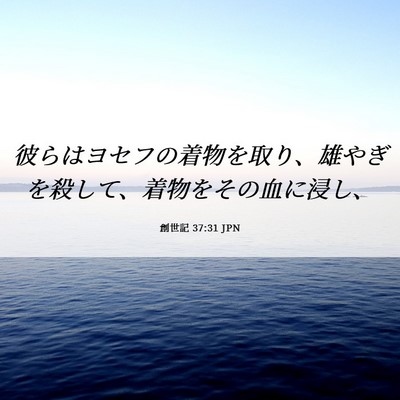 Picture 06 - 創世記 37:31 JPN - 彼らはヨセフの着物を取り、雄やぎ - Bible Verse Picture